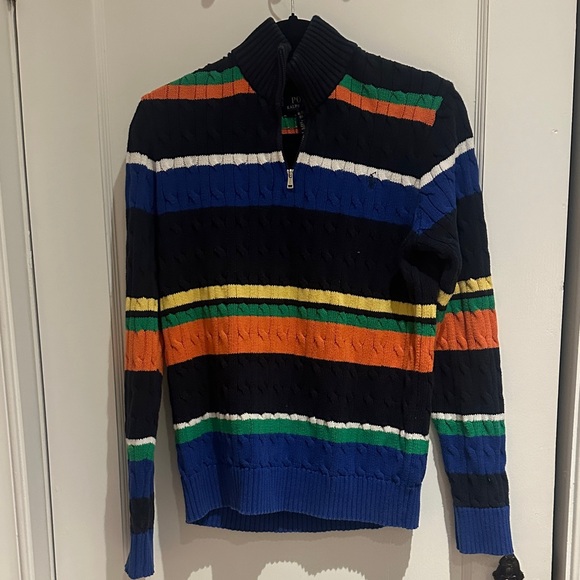 Polo Ralph Lauren Other - Polo by Ralph Lauren Kids Multicolor Striped Quarter Zip